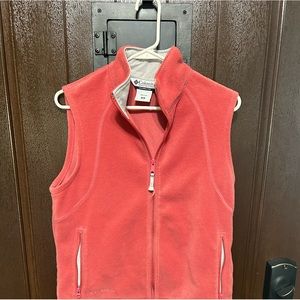 Womens medium Columbia fleece vest in coral